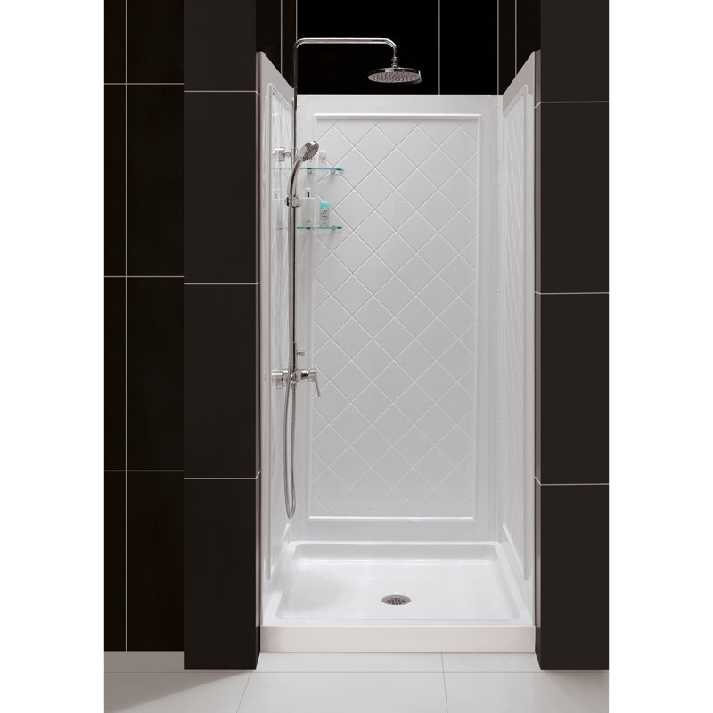 DreamLine Cabine de douche carrée avec base incluse l 32 po x h 76,75 po QWALL4 DreamLine Cabine de douche carrée avec base incluse l 32 po x h 76,75 po QWALL4
